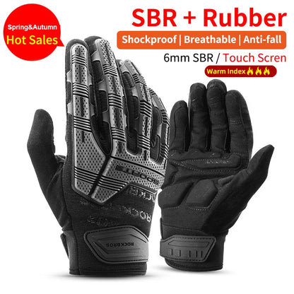 Cycling Gloves Tactical Gloves Thickened Pad Shockproof Breathable GEL Bike Motorcycle Winter Warmer Full Finger