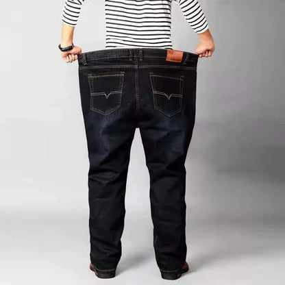 Men Straight Denim Pants Loose Baggy Jeans Male Streetwear Casual Pants