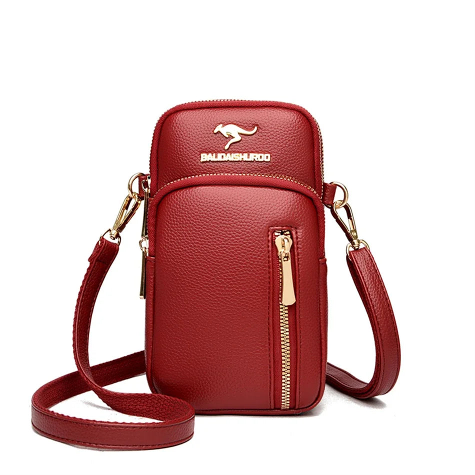 Ladies New Trendy Pu Leather Shoulder Bags Luxury Designer Simple Small Purse