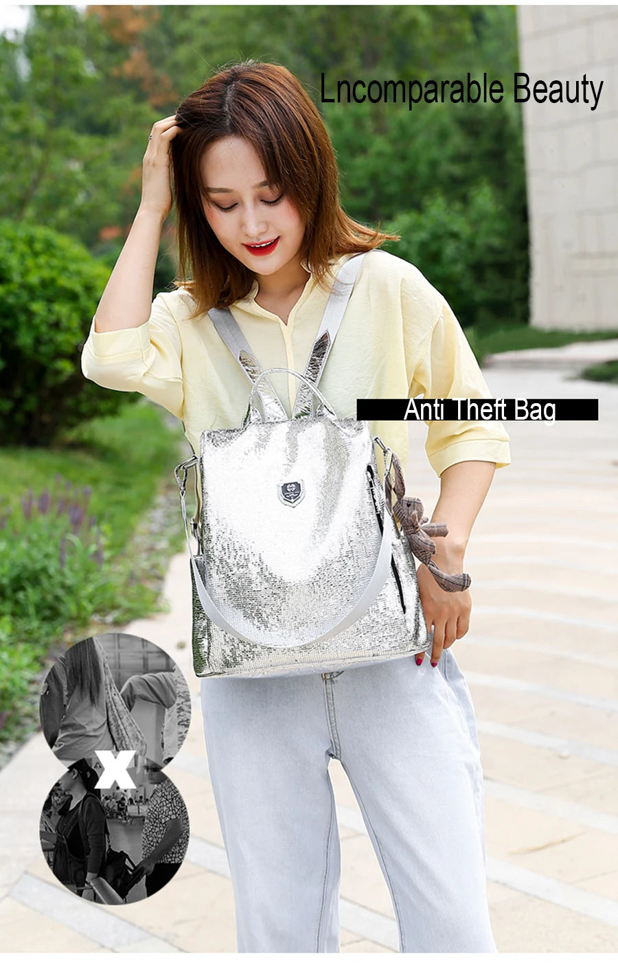 Anti Theft Women Backpacks Large Capacity Soft Leather Casual Shoulder Bag Bagpack