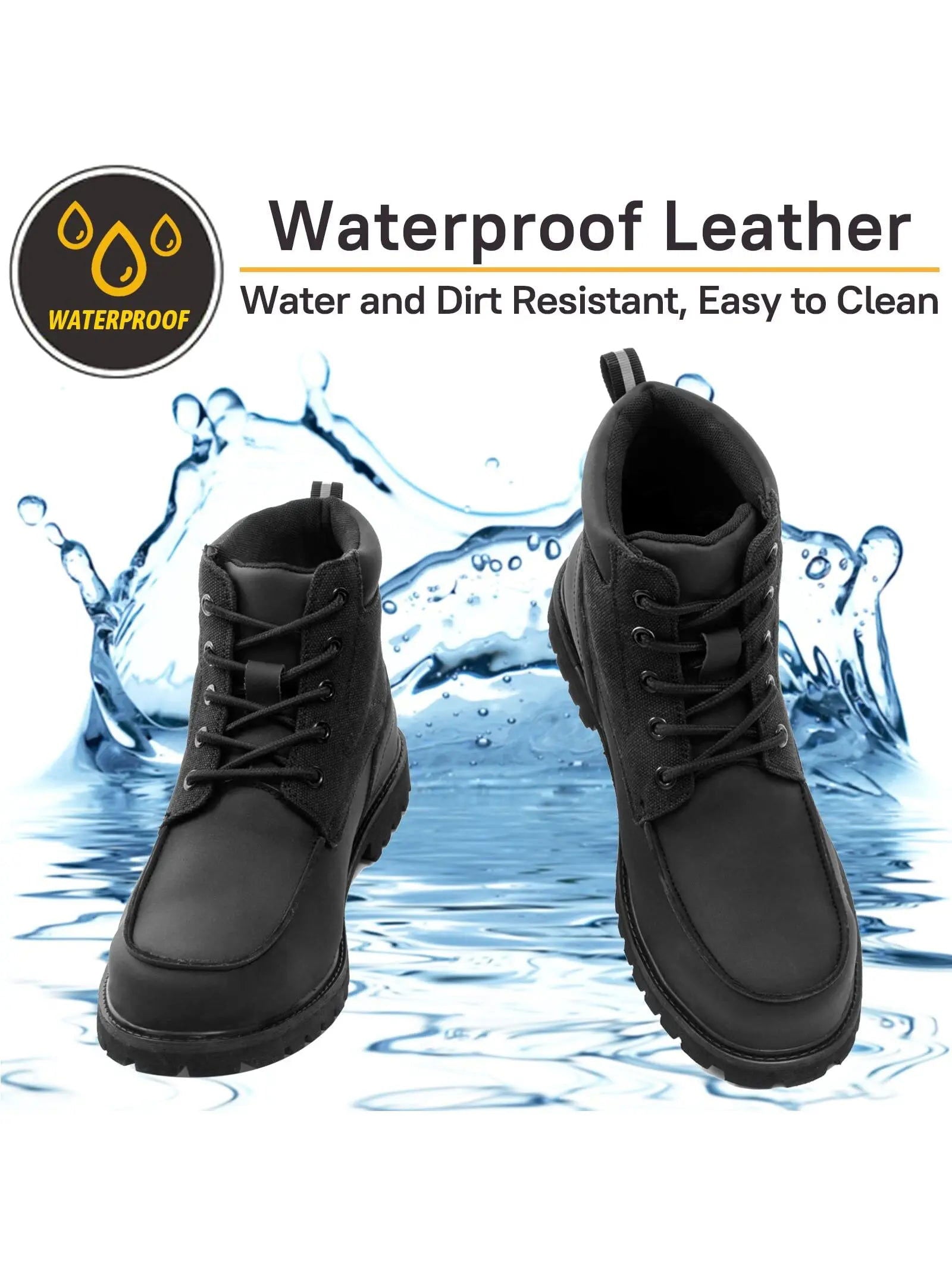 SUADEX Steel Toe Boots for Men Women Waterproof Indestructible Work Safety Boot Outdoor Protection Construction Shoes - Fashionqueene.com-steel toe shoe