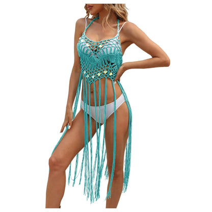 Beach Blouse Womens Lace Strap Long Sunscreen Cardigan swimwear