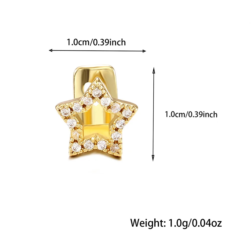 1PC Single Hip Hop Star Heart Pattern Teeth Grillz Removable Dental Grills Teeth Punk Teeth Caps