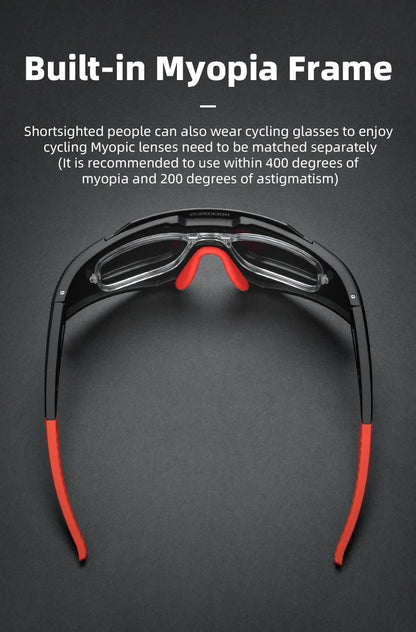Photochromic Polarized Lens Adjustable Nose Support Myopia Frame Sports Men Women Cycling Goggle
