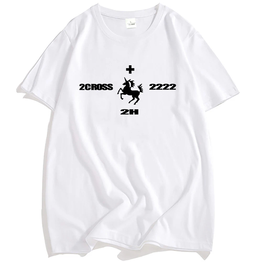 2hollis Rapper Grunge Unisex Streetwear Summer Short Sleeve T-shirt Loose Hip Hop Male T Shirt O-neck Fashion Men Women Tshirts