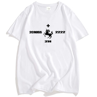 2hollis Rapper Grunge Unisex Streetwear Summer Short Sleeve T-shirt Loose Hip Hop Male T Shirt O-neck Fashion Men Women Tshirts