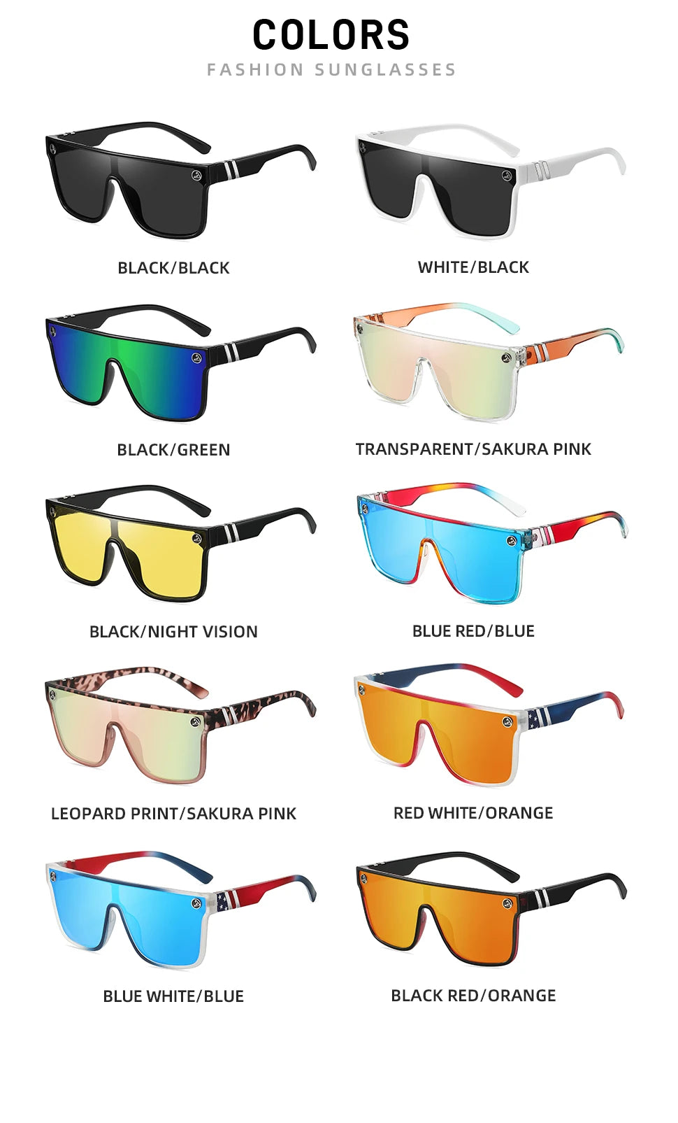 Fashion Sunglasses Men Women UV400 Sun Glasses Cycling Eyewear Mtb Fishing Goggles Outdoor Sport Eyeglasses