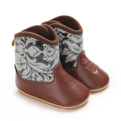 Baby Boots Made Of Soft PU and High-quality Cotton Short Boots With Rubber Soles and Anti Slip Baby