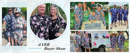 Men's Hawaiian Short-Sleeved Shirt Shorts Set Drawstring Shorts Jungle Print