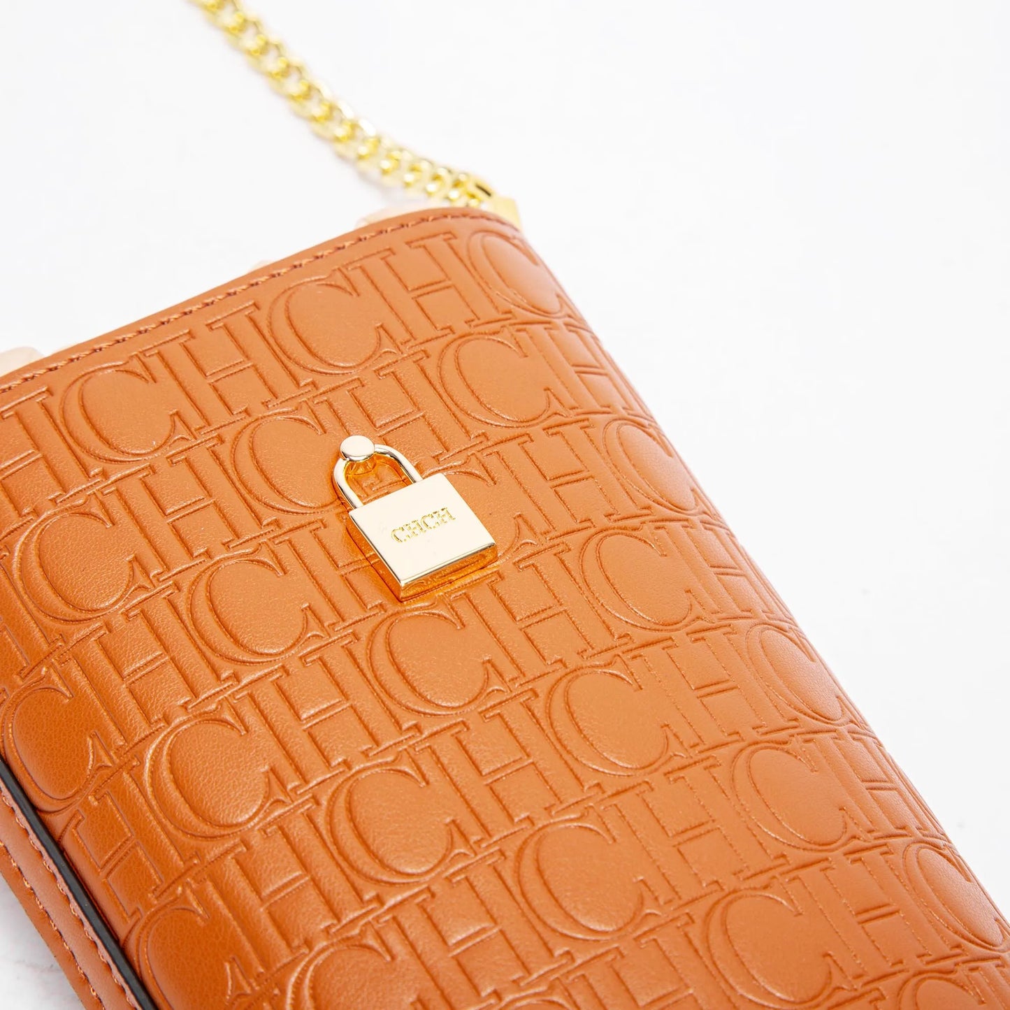 Phone Bag 2024 New Embossed Crossbody Bag High Quality Metal Chain Bag