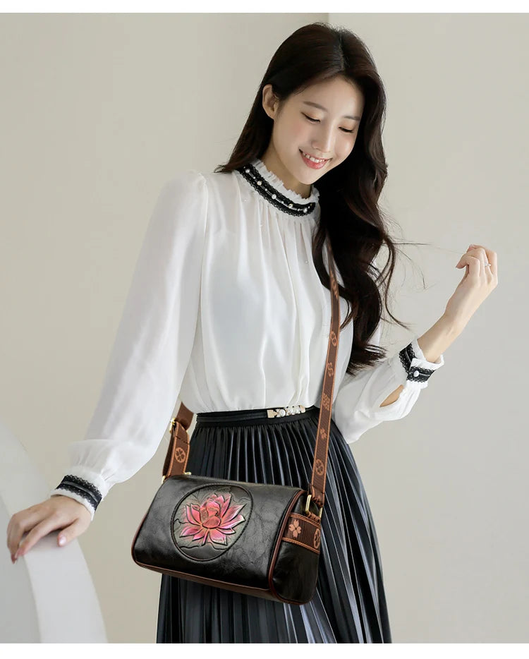 Casual Women Handbag Soft Leather Shoulder Crossbody Bags for Ladies Messenger Tote Bag