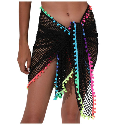 Beach Cover Ups For Women Sarong Sheer Bikini Chiffon Wraps Skirts For Swimwear