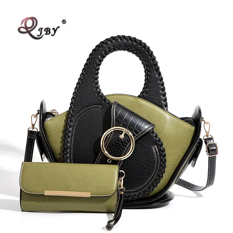 Shoulder Bag High-end Leather Purse Large Capacity Top Handle Crossbody