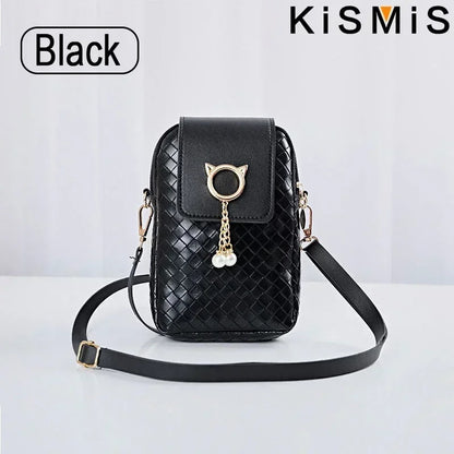 Fashion Women Mini PU Leather Crossbody Shoulder Bag Casual Mobile Phone Wallet Cute Handbag for Girls