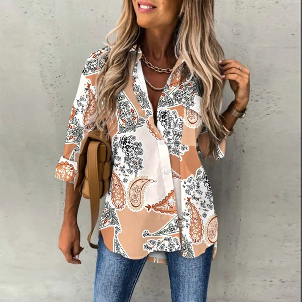 Temperament Long Sleeve Women Shirt Large Size Loose Shirts Casual