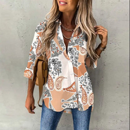 Temperament Long Sleeve Women Shirt Large Size Loose Shirts Casual
