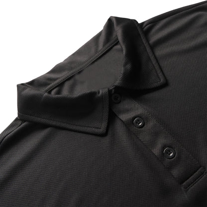 5-piece men's solid color short sleeved polo shirt breathable quick drying short sleeved top