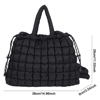 Shoulder Bag Magnetic Closure Puffer Tote Bag for Women Quilted Handbag Top Handle Bag for Work Travel Shopping