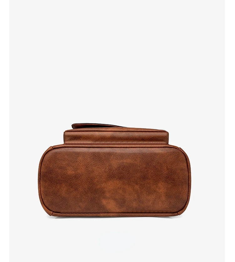 Backpack for Women Large Womens Backpack Leather Purse Designer Ladies Shoulder Bags with Tassel Two-toned Brown