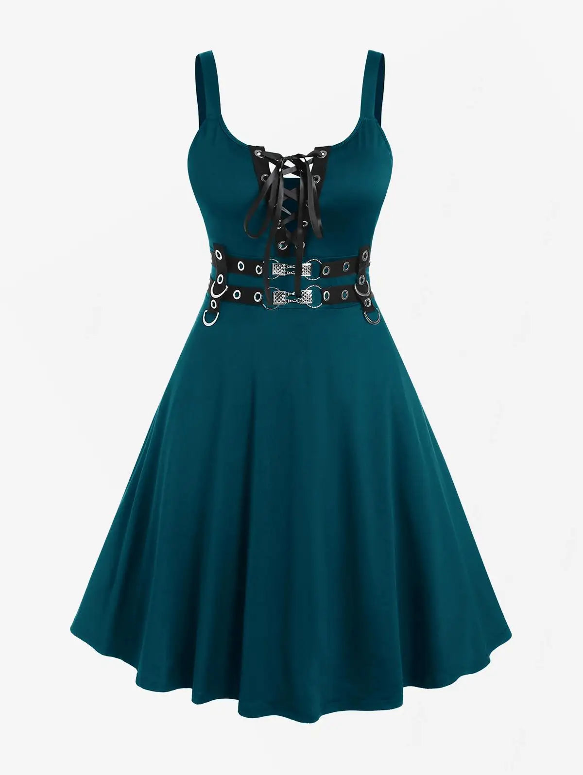 Sleeveless Wrap Gothic Vintage Swing Dress Soild Color Lace-Up Grommets High Waist Deep Green / L Deep Blue / 4XL Deep Blue / 5XL Deep Green / L-Deep Blue / 4XL-Deep Blue / 5XL-Deep Blue / XXXL-Deep Green / 5XL-Deep Green / XXXL-Deep Green / XXL-Deep Green / XL-Deep Red / 5XL-Deep Red / XXXL-Deep Red / XXL-Deep Red / XL-Deep Blue / XXL-Deep Blue / XL-Deep Blue / L-Deep Red / 4XL-Black / L-Black / XL-Black / XXL-Black / XXXL-Deep Red / L-Black / 4XL-Black / 5XL-Deep Green / 4XL-