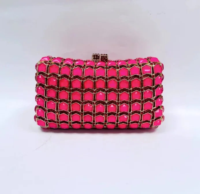 XIYUAN Big Stones Evening Purse Bags Rhinestone Wedding Gems Clutch Bag Bridal Clutches Women Diamonds