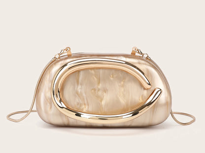 Luxury Evening Banquet Clutch Bag Bride Metal Shoulder Wedding Purse Party Crossbody Handbag