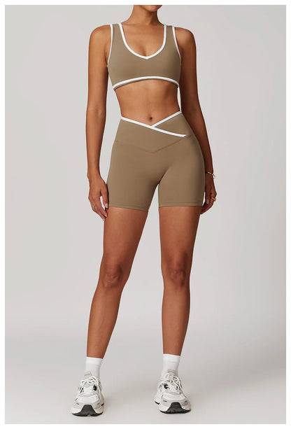 Yoga Set 2 Pieces Workout Outfits Fitness Sportswear Gym Tracksuit High Waist Leggings Sports Bra Athletic Wear Women Clothes