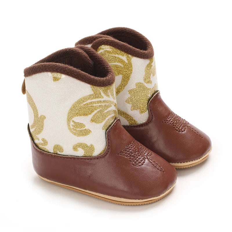 Baby Boots Made Of Soft PU and High-quality Cotton Short Boots With Rubber Soles and Anti Slip Baby