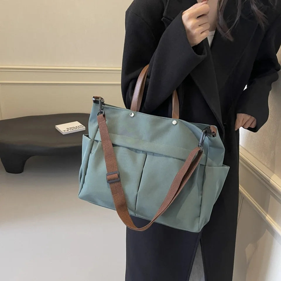 Stylish Nylon Tote Student shoudler Bags for Women Ladies Business Hand-held Briefcase Commuter Tote A4 Laptop High-end Designer