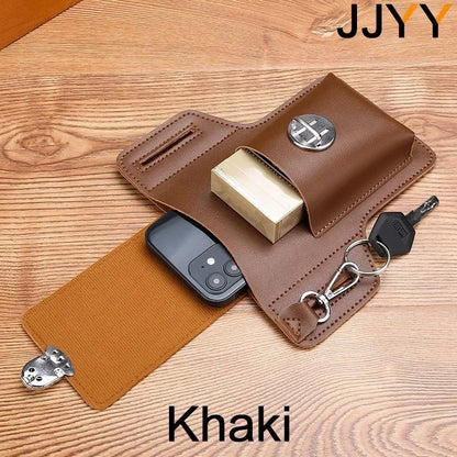 1PC Multifunctional Mens Leather Mobile Phone Bag Belt Clip Travel Hiking Case Cover