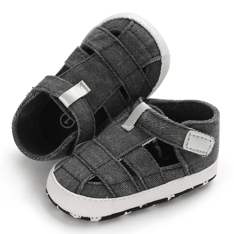 Newborn Boys And Girls Baby Shoes Canvas Soft Soles First Walking Shoes Breathable