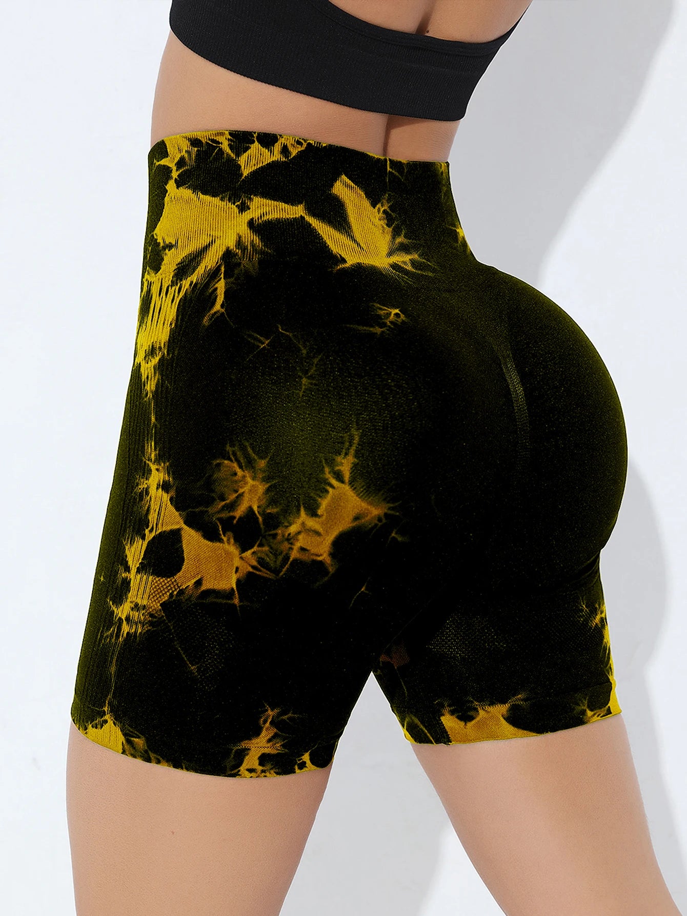 Tie Dye Shorts Woman Fitness Seamless Butt Lifting Shorts One Pieces Activewear Running Outdoors