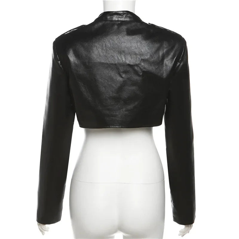 Rits Cyber Gothic Y 2K Crop Jacks Grunge Punk Stijl Faux