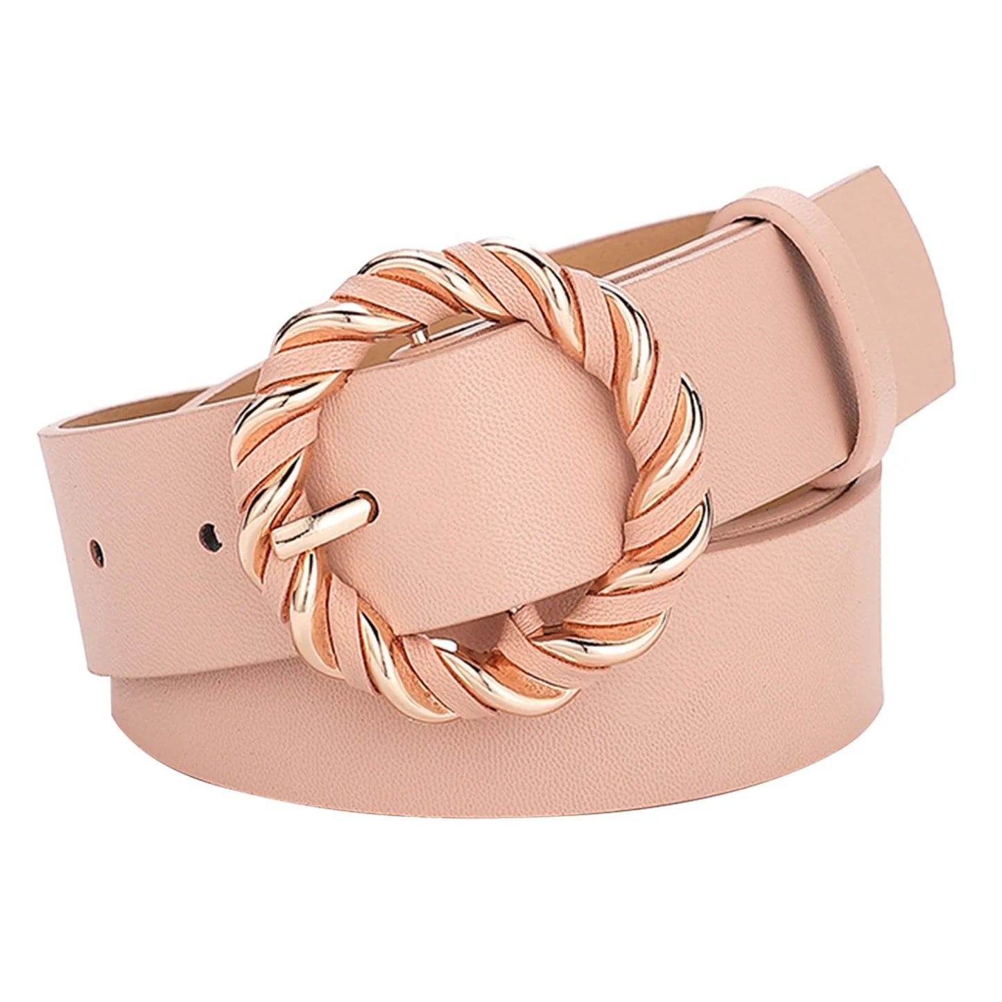 Belt for Men Women Soft Leather With O Ring Buckle