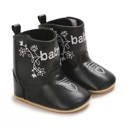 Baby Boots Made Of Soft PU and High-quality Cotton Short Boots With Rubber Soles and Anti Slip Baby