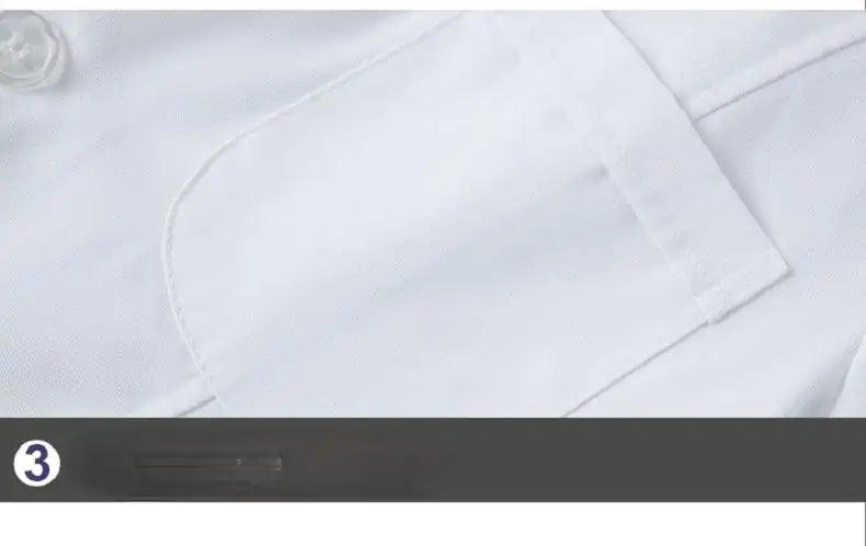 Hospital Clinical Uniforms Scrubs Lab Coat Pharmacy Short Sleeve Nurse Doctor Dress Medical Robe Women White Coat