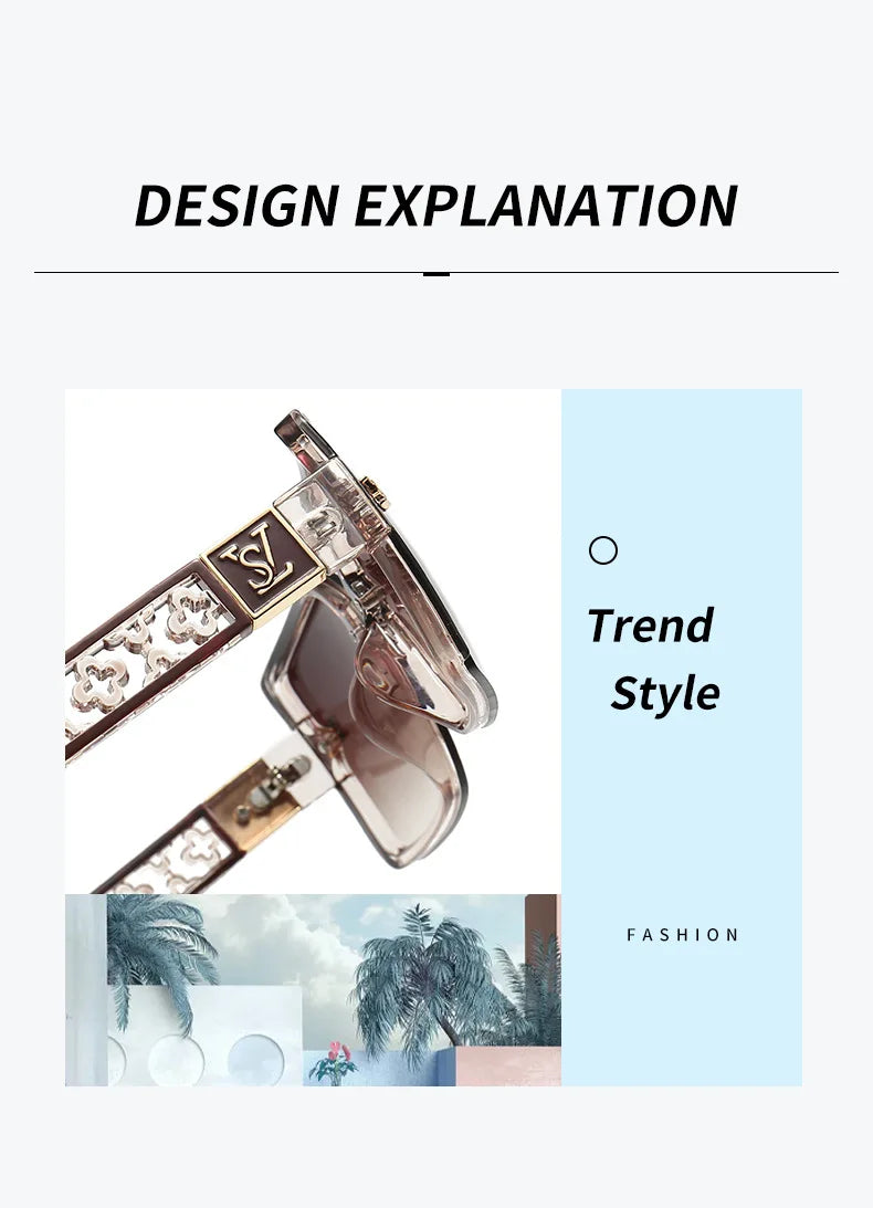 New Classic Fashion Sunglasses Women Luxury Glamour Men Brand Glasses Square Stylish Unisex UV400 Shades