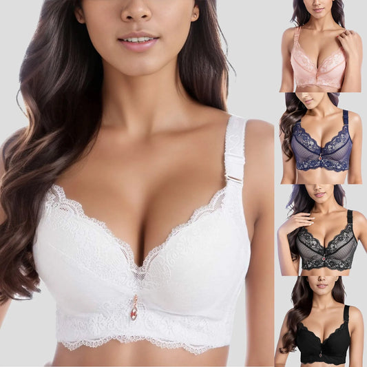Womens Strapless Bras Padded Push Up Lace Bras