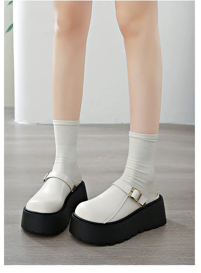 Thick Slippers Casual Shoes 1 Slip-on Baotou Half Slip-on Shoes
