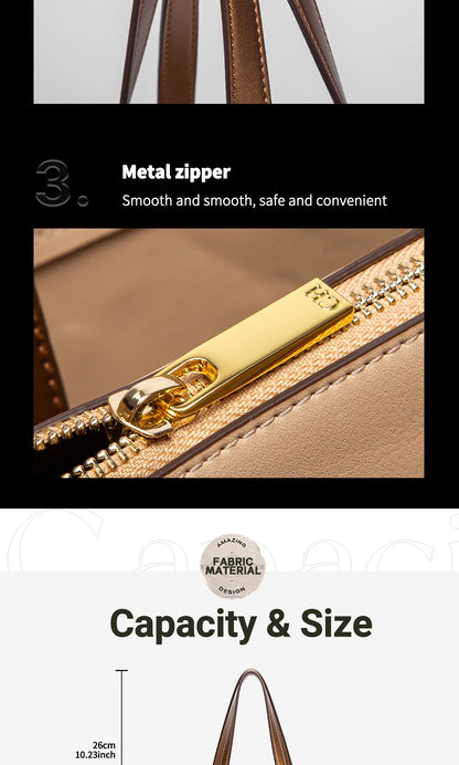 CHCH Women's Large Capacity Tote Bag Spring New Splicing Design Bag