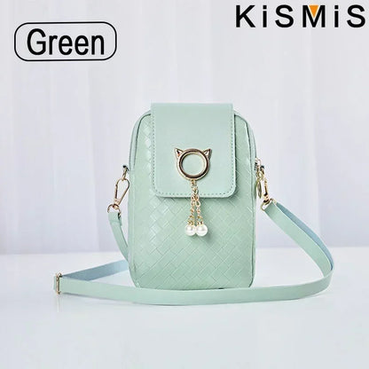 Fashion Women Mini PU Leather Crossbody Shoulder Bag Casual Mobile Phone Wallet Cute Handbag for Girls