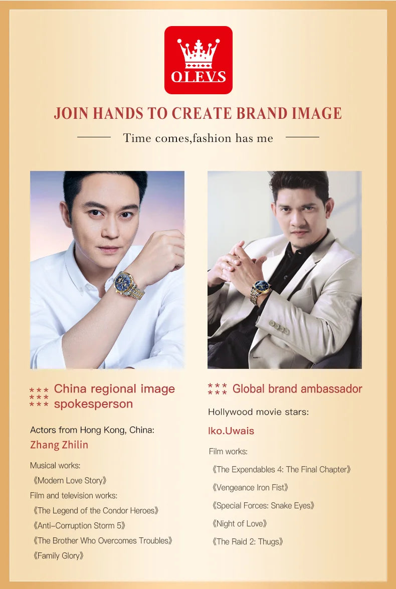 Gold Original Quartz Wristwatch Waterproof Luminous Watch for Male Rhombus Mirror Date Week