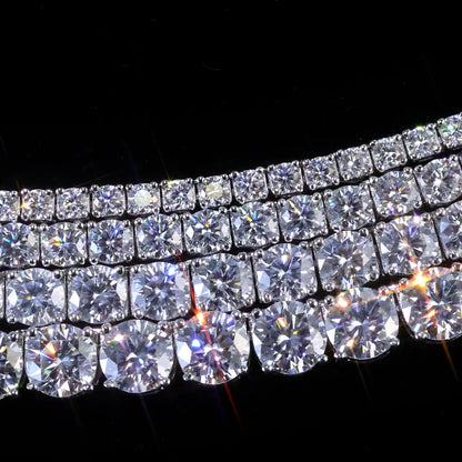 ICEBLING Iced Out Moissanite Tennis Chain Men Women Hip Hop Jewelry 925 Silver VVS Necklace with GRA Certificate