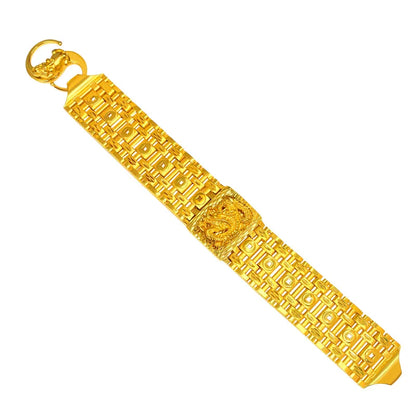 High-end boutique 9999 24K real gold men's boss bracelet domineering Xianglong watch bracelet