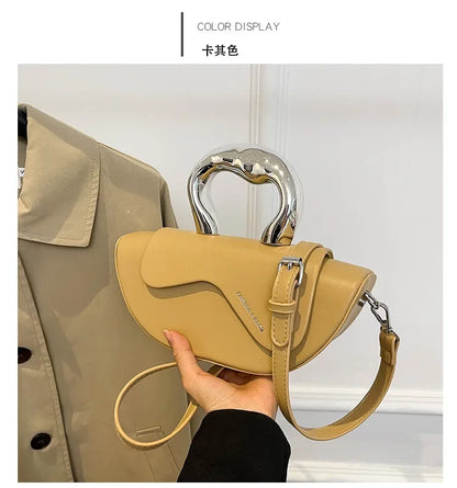 Solid Soft Shoulder Bag High Quality Bags for Women Hasp Interior Compartment Pu Women's Handbag