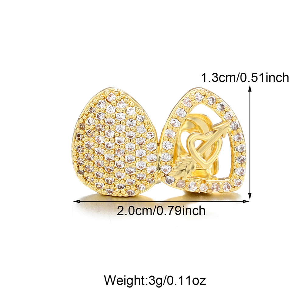 1PCS Hip Hop Single Teeth Grillz For Men Women Gold Silver Color Copper Grillz