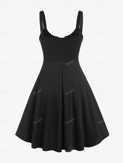 Sleeveless Wrap Gothic Vintage Swing Dress Soild Color Lace-Up Grommets High Waist Deep Green / L Deep Blue / 4XL Deep Blue / 5XL Deep Green / L-Deep Blue / 4XL-Deep Blue / 5XL-Deep Blue / XXXL-Deep Green / 5XL-Deep Green / XXXL-Deep Green / XXL-Deep Green / XL-Deep Red / 5XL-Deep Red / XXXL-Deep Red / XXL-Deep Red / XL-Deep Blue / XXL-Deep Blue / XL-Deep Blue / L-Deep Red / 4XL-Black / L-Black / XL-Black / XXL-Black / XXXL-Deep Red / L-Black / 4XL-Black / 5XL-Deep Green / 4XL-
