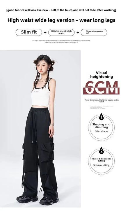 High-Waisted Cargo Pants Sweatpants Umbrella Design For Women