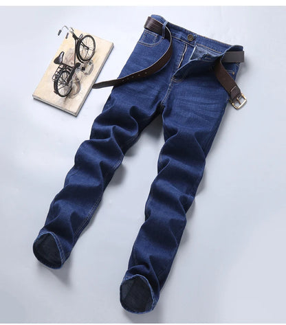 Stretch Slim Fit Pants Comfortable Soft Straight Casual Denim