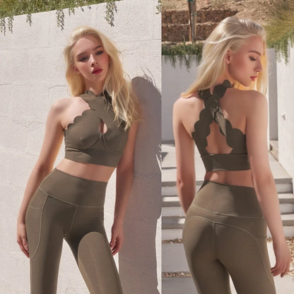 3Pcs Yoga Set Women Gym Sportswear Sport Bra Workout Tops High Waist Yoga Pants Hip Lift Gym Leggings